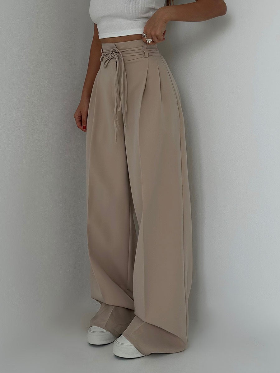 Stefania - Pantalón de cintura alta y pierna ancha