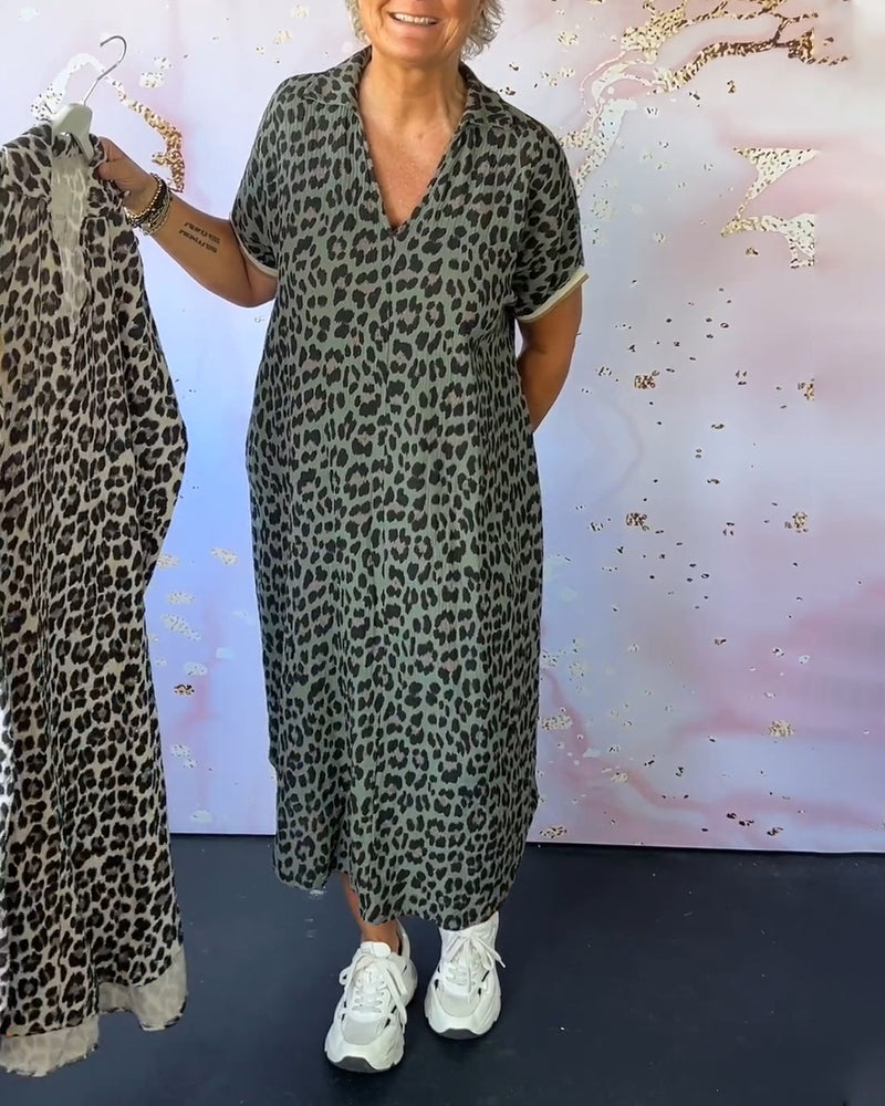 Sonja | Vestido estampado leopardo