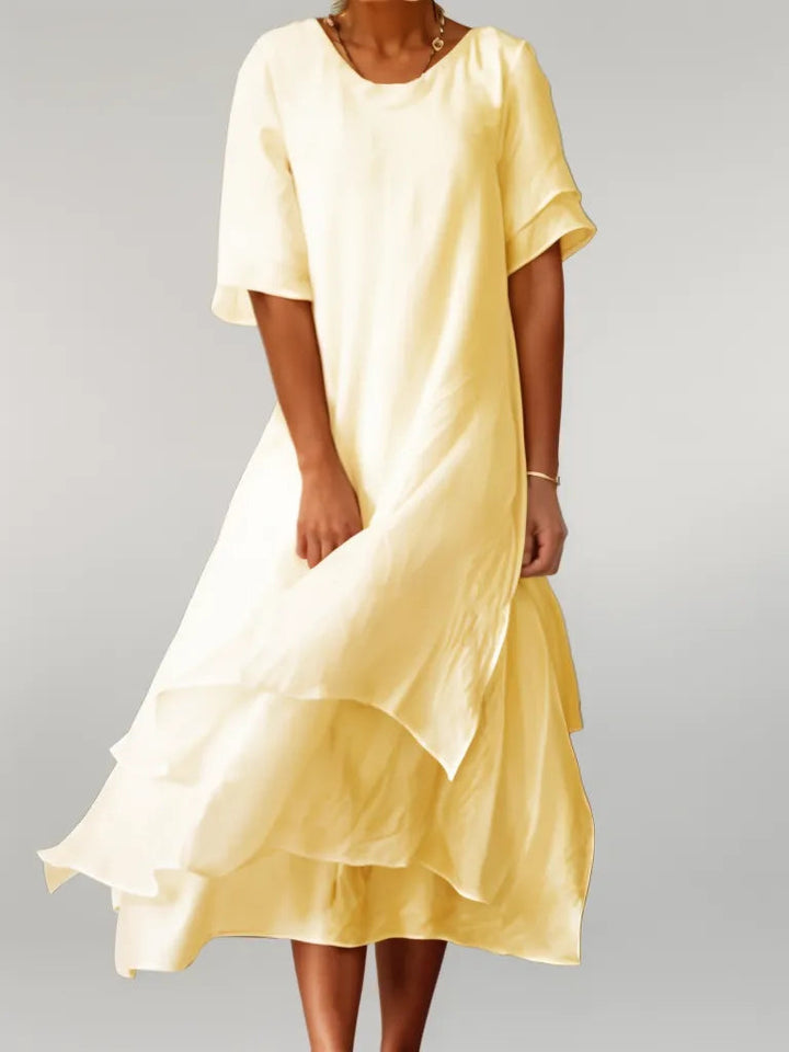 Isilde – Vestido largo elegante de algodón.