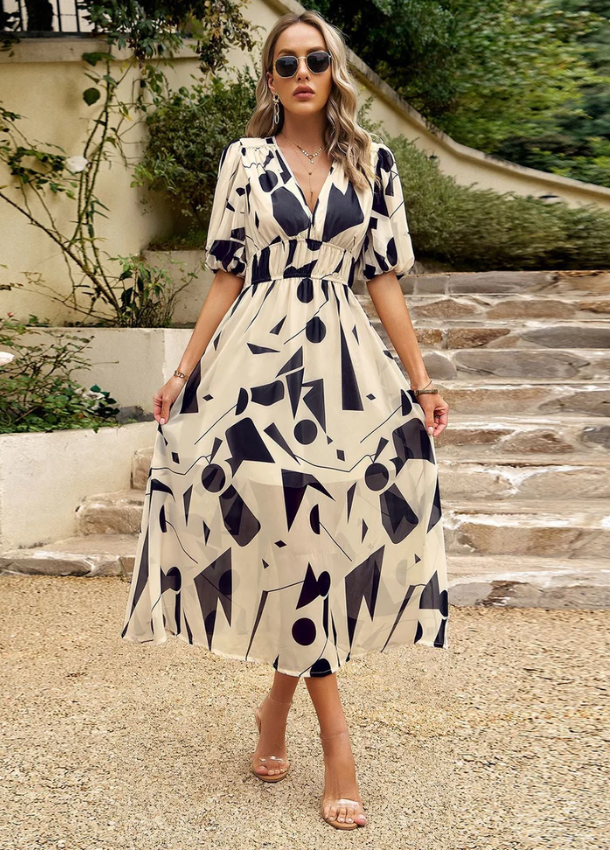 Estella | Vestido midi floral favorecedor