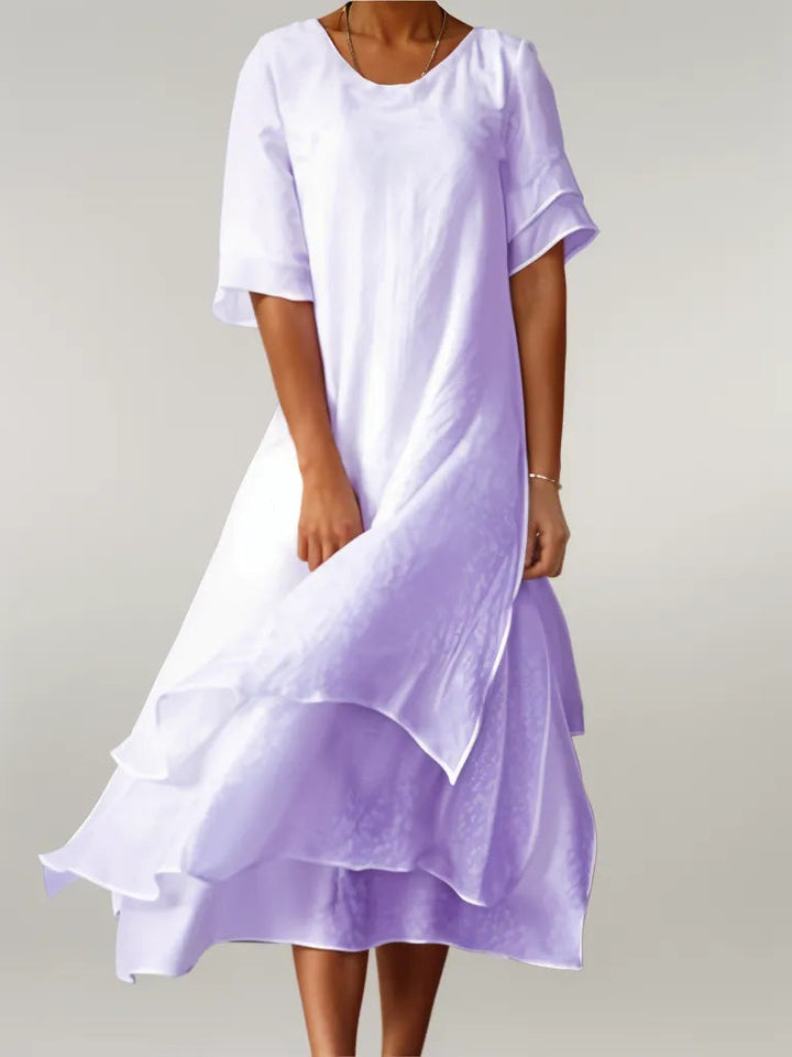 Isilde – Vestido largo elegante de algodón.