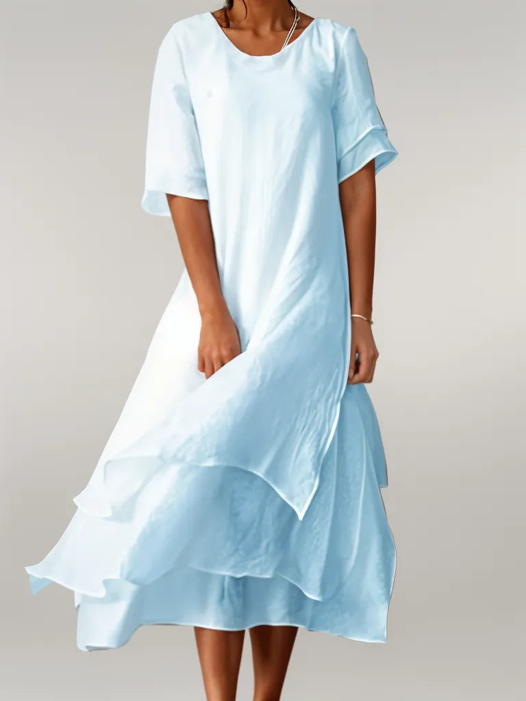 Isilde – Vestido largo elegante de algodón.