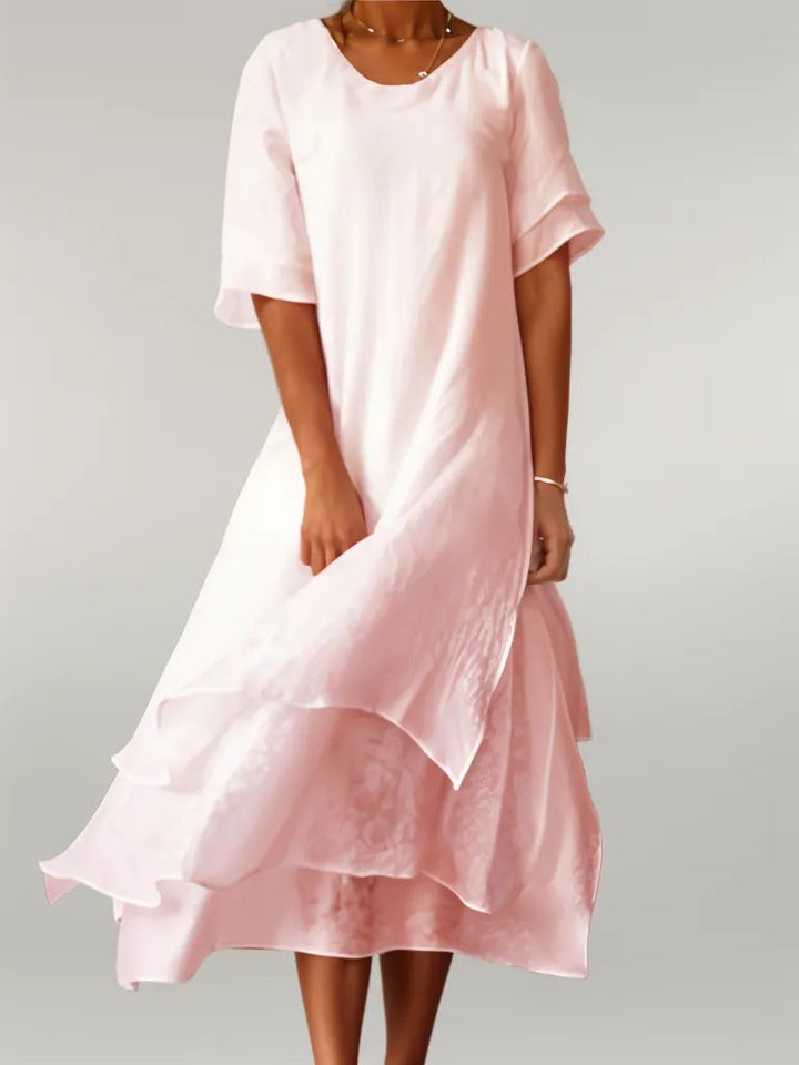 Isilde – Vestido largo elegante de algodón.
