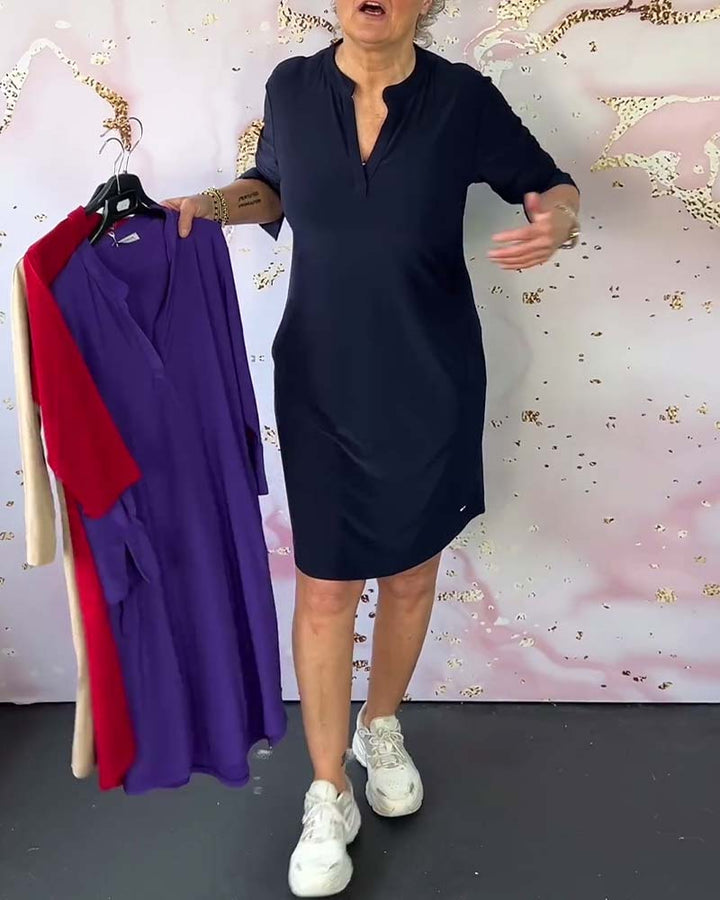 Hanneke | Vestido con cuello en V