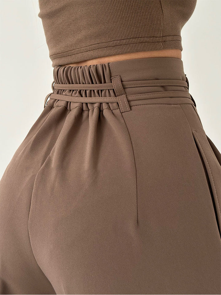 Stefania - Pantalón de cintura alta y pierna ancha