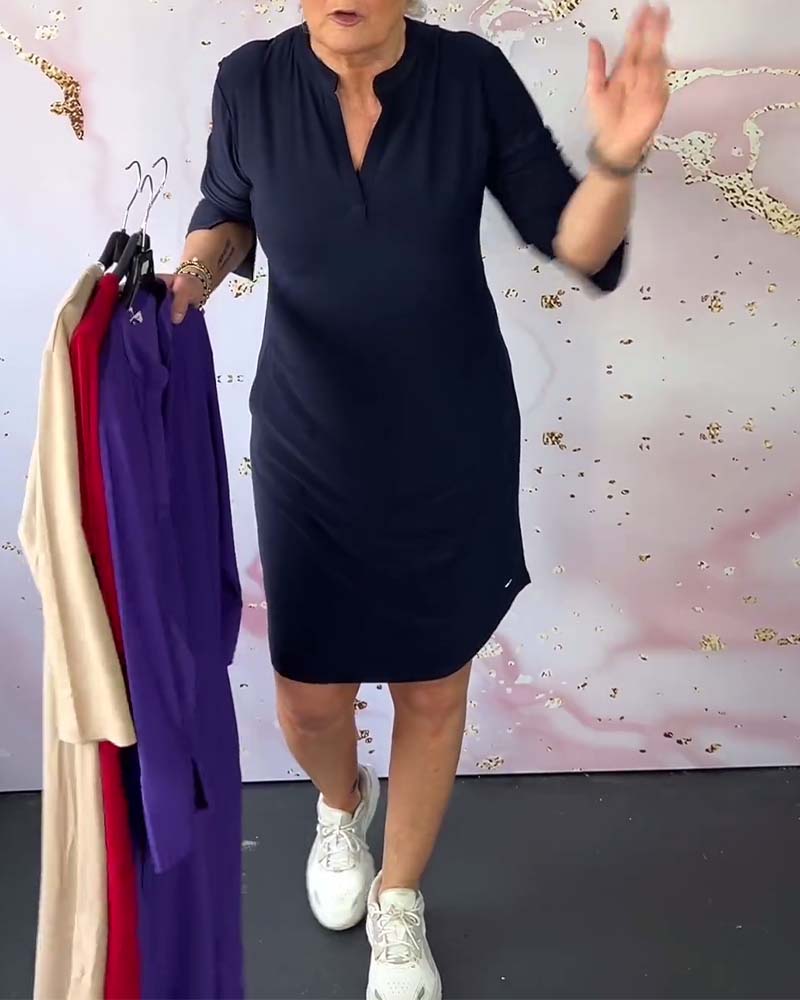 Hanneke | Vestido con cuello en V
