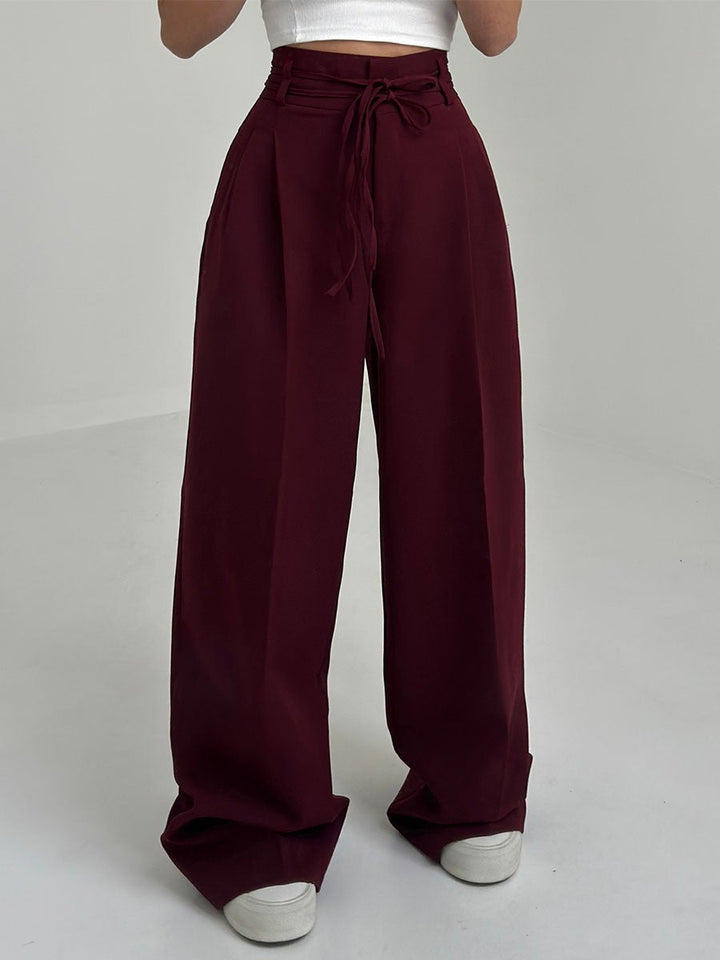 Stefania - Pantalón de cintura alta y pierna ancha