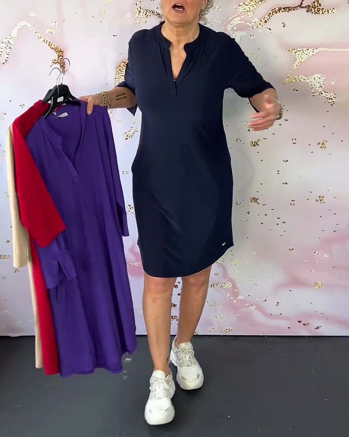 Hanneke | Vestido con cuello en V