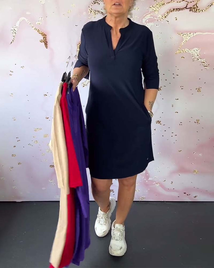 Hanneke | Vestido con cuello en V