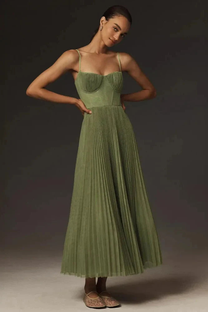 ISABELLA | ELEGANTE VESTIDO MIDI PLISADO