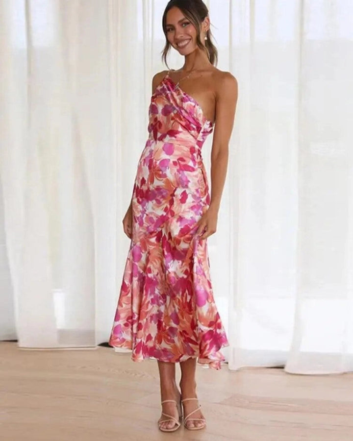 Sienna | Vestido maxi floral asimétrico