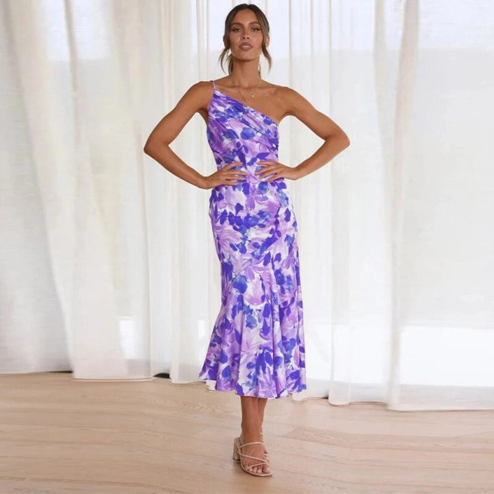 Sienna | Vestido maxi floral asimétrico