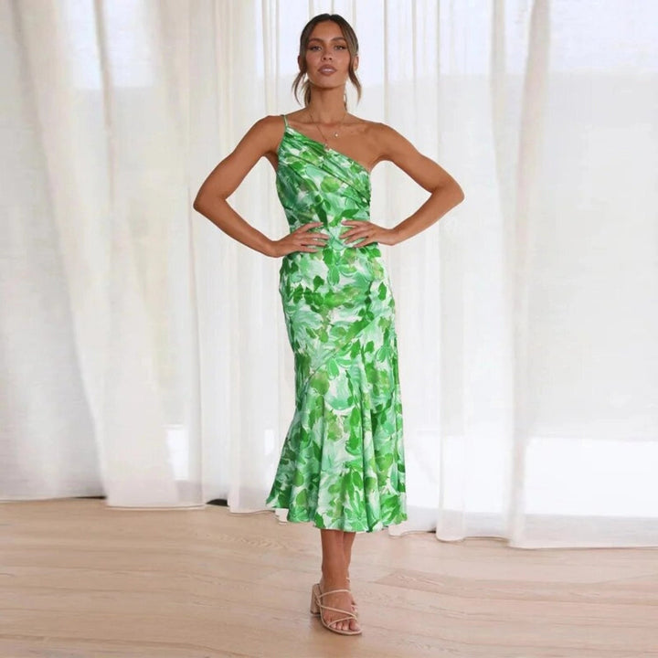 Sienna | Vestido maxi floral asimétrico