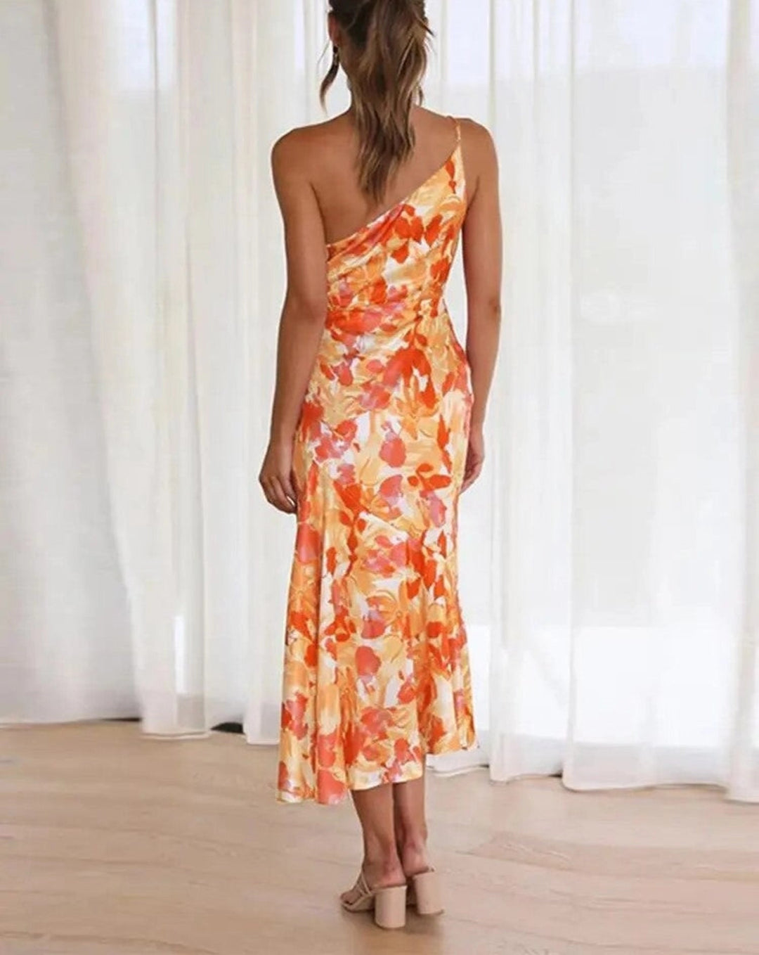 Sienna | Vestido maxi floral asimétrico