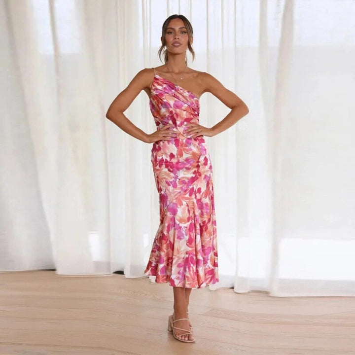 Sienna | Vestido maxi floral asimétrico