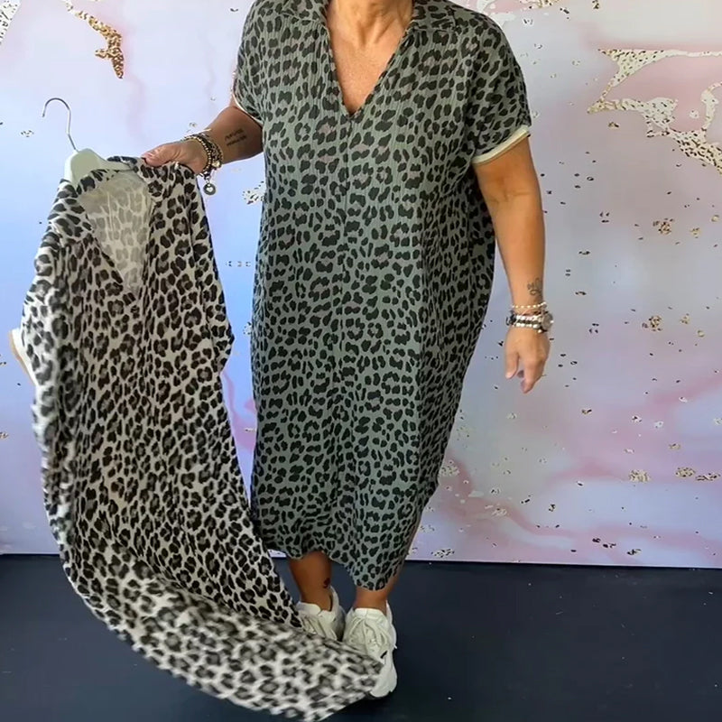 Sonja | Vestido estampado leopardo