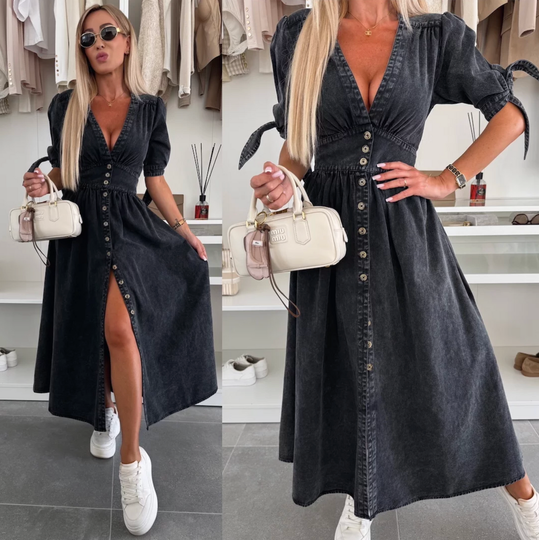 Ivanka | Vestido vaquero brillante