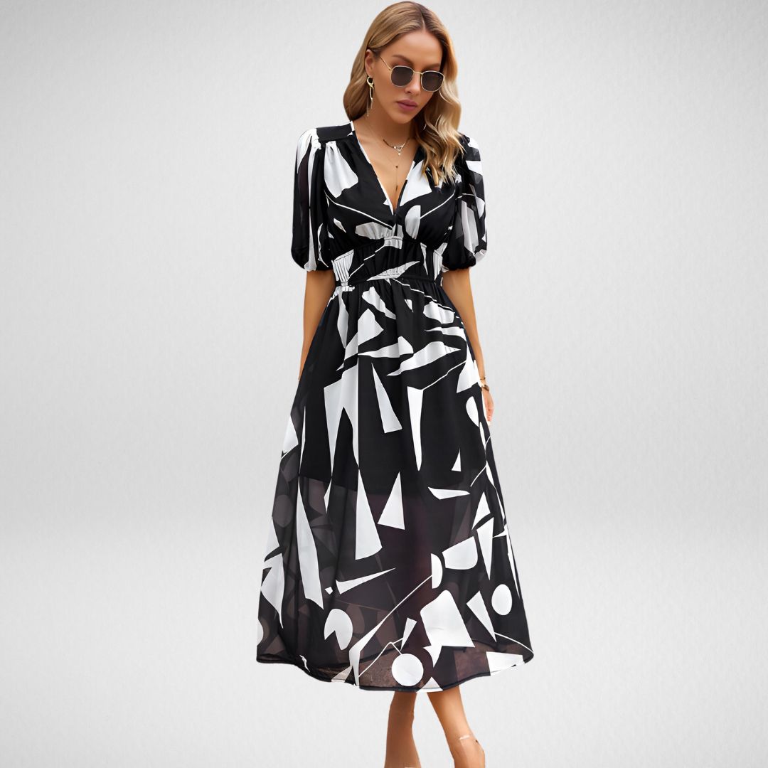 Elena | Dres encantadora con cuello en V