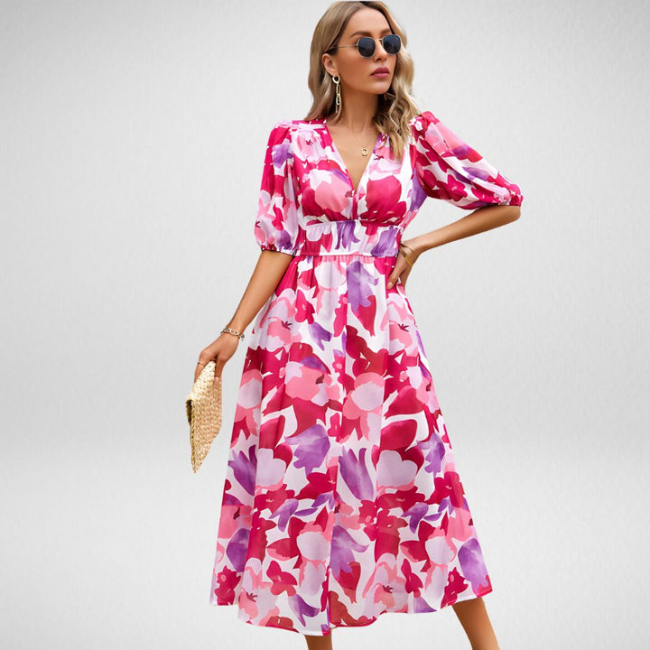 Elena | Dres encantadora con cuello en V