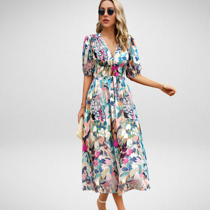 Elena | Dres encantadora con cuello en V