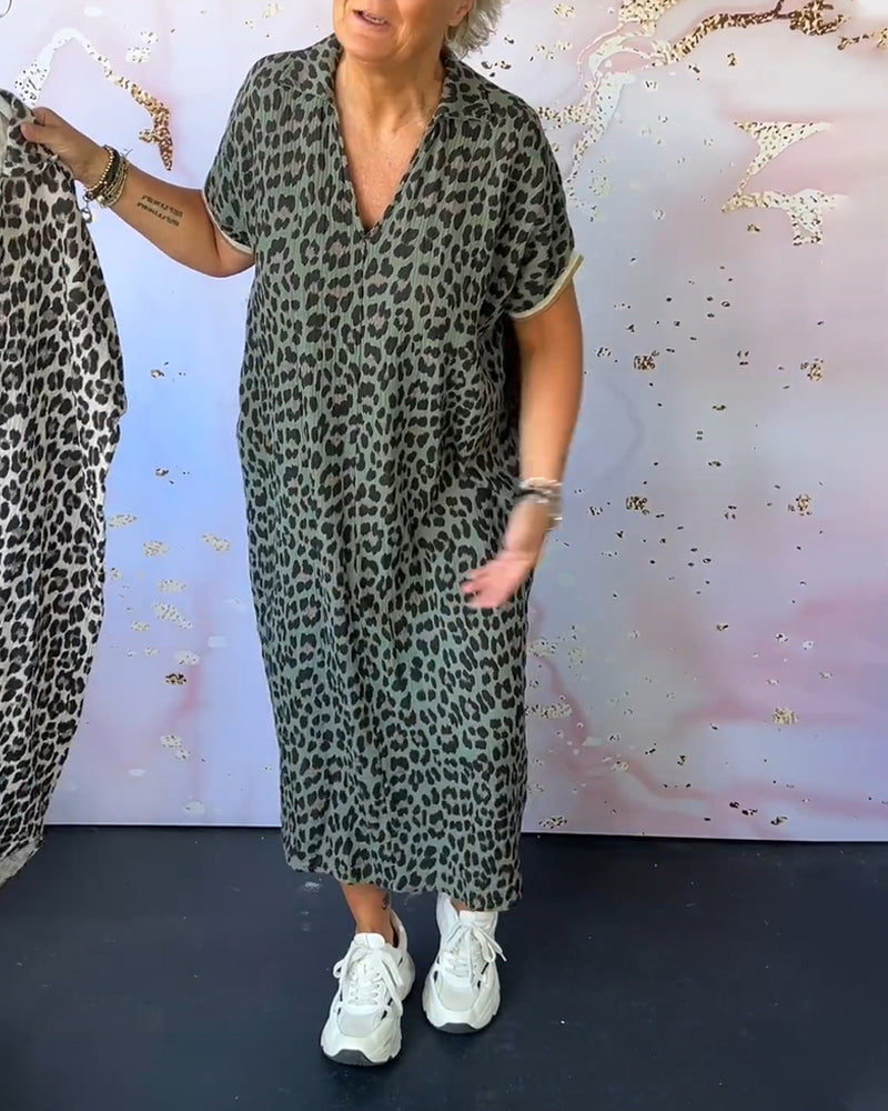 Sonja | Vestido estampado leopardo