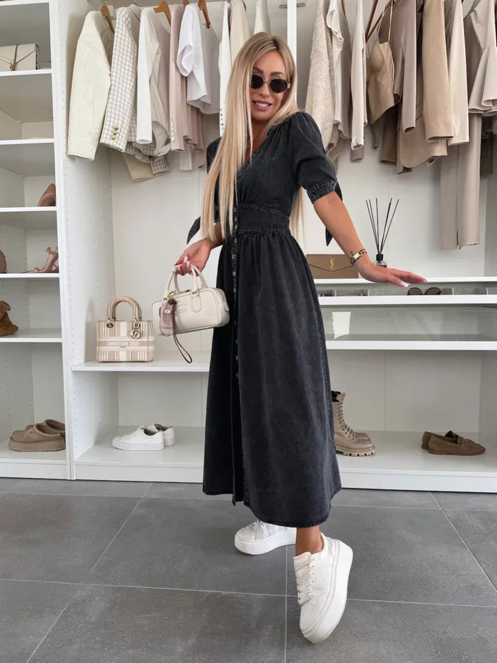 Ivanka | Vestido vaquero brillante