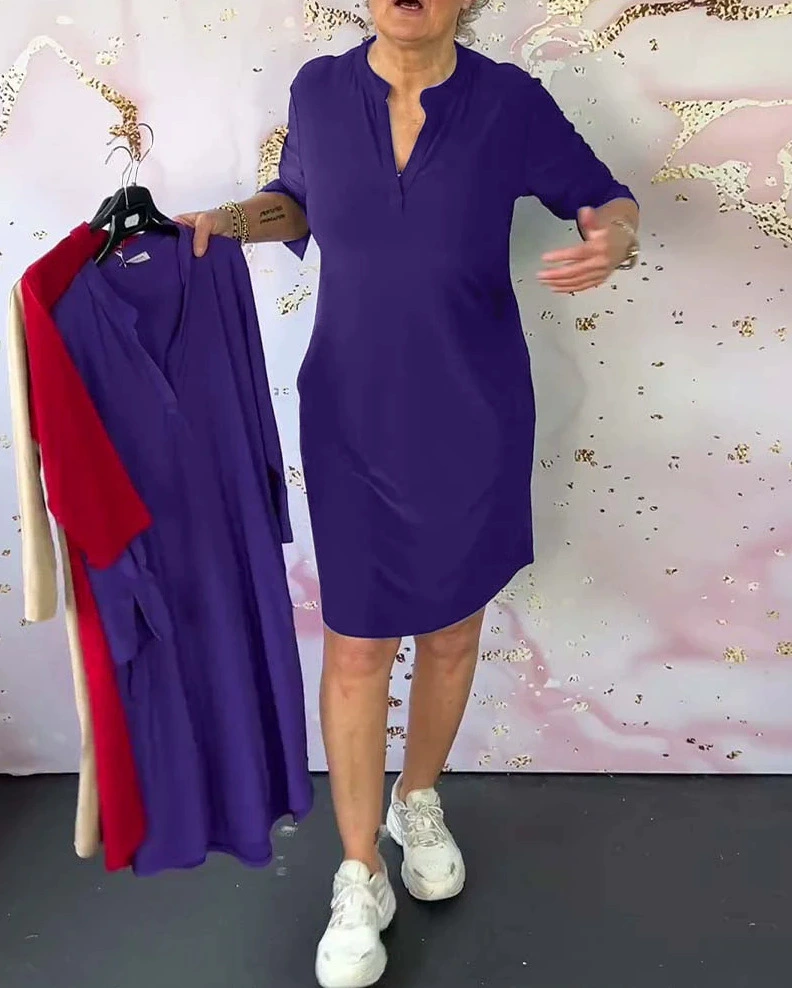 Hanneke | Vestido con cuello en V