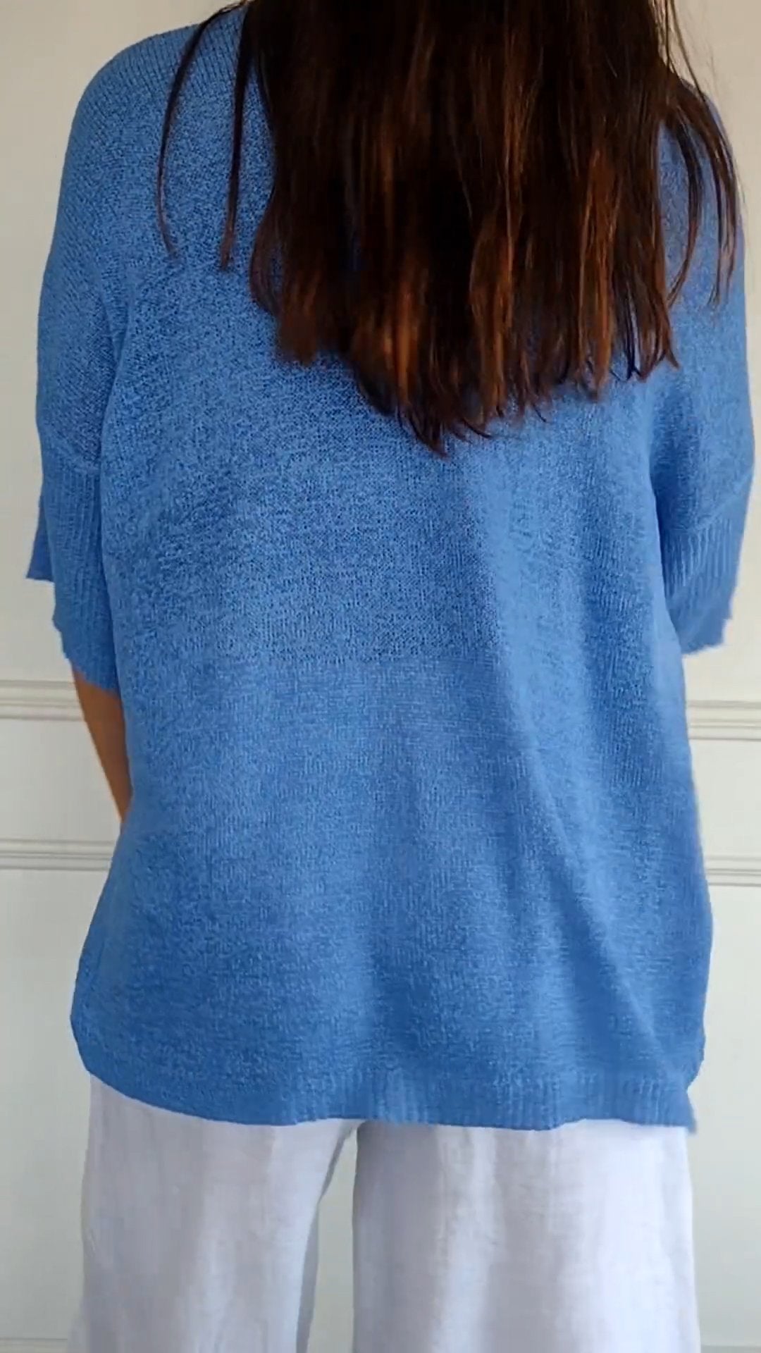 LUNA | Top de punto de color liso