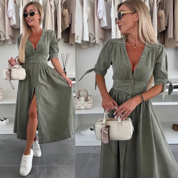 Ivanka | Vestido vaquero brillante