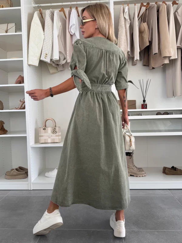 Ivanka | Vestido vaquero brillante
